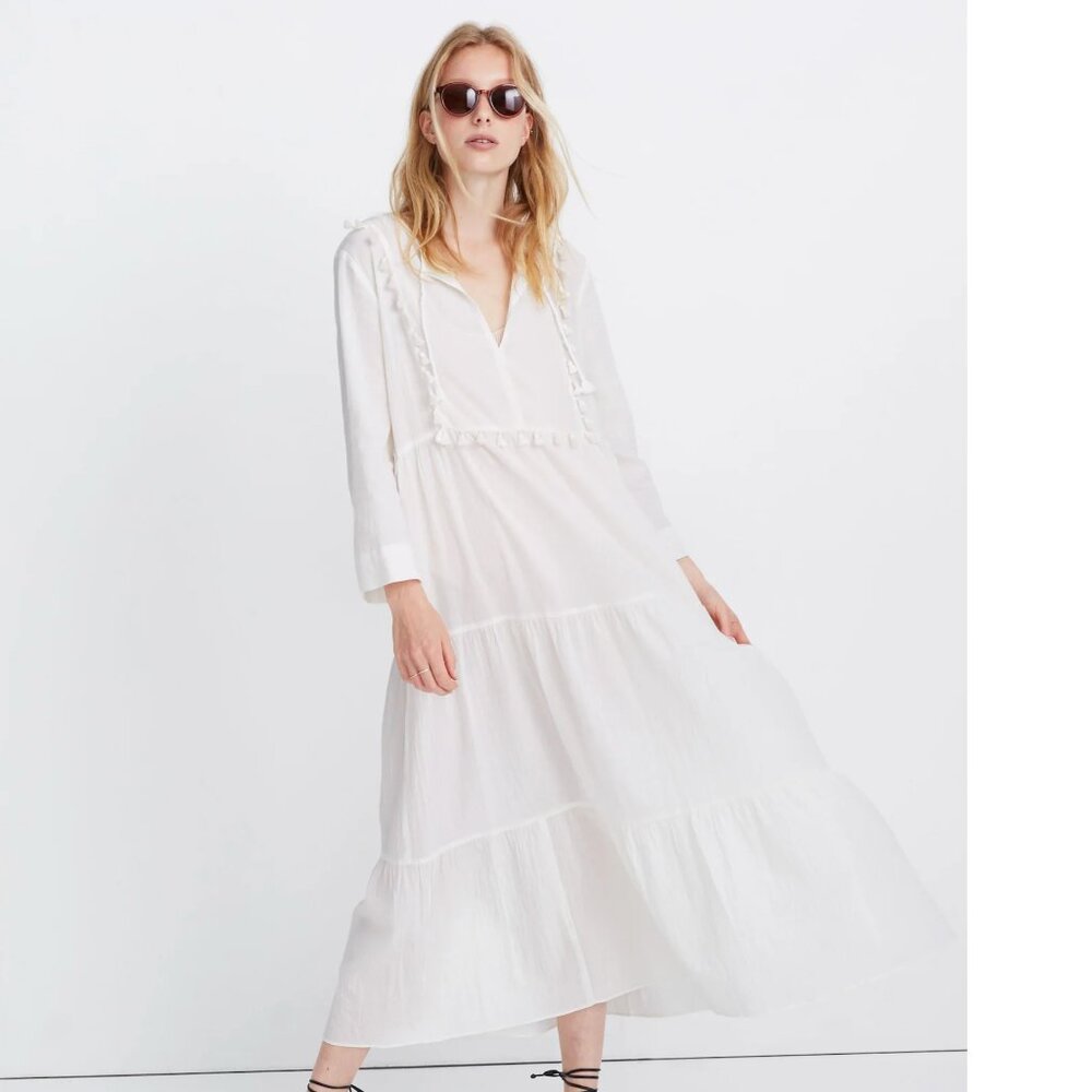 MADEWELL Tassel Cover-Up Caftan Dress - Picture 2 of 13